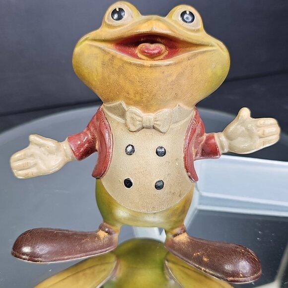 Vintage 1948 REMPEL “Froggy The gremlin” Rubber Squeaky Toy 5’’ USA Rare - Picture 1 of 10